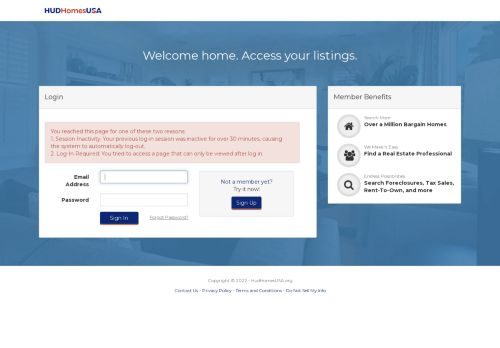 Hudhomesusa Login