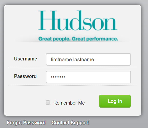 Hudson Contractor Login