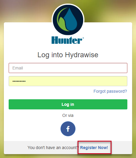 Hydrawise Login