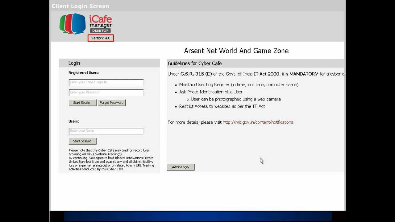 Icafe Login