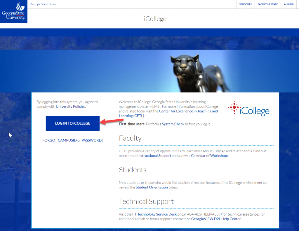 Icollege Login