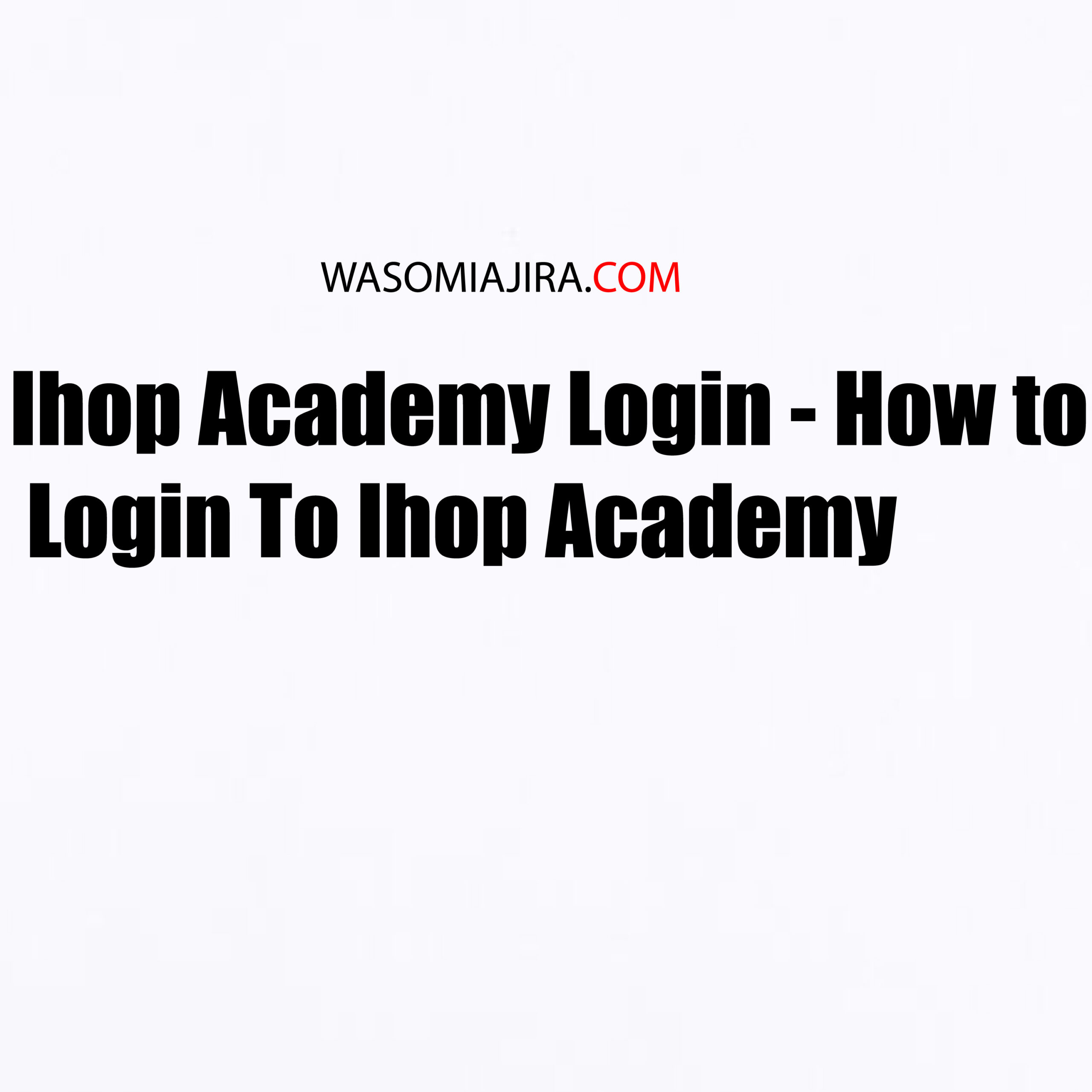 Ihop Academy Docebo Login