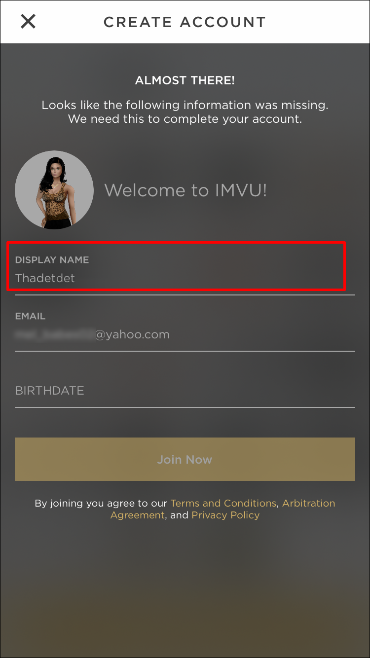 Imvu Login With Username