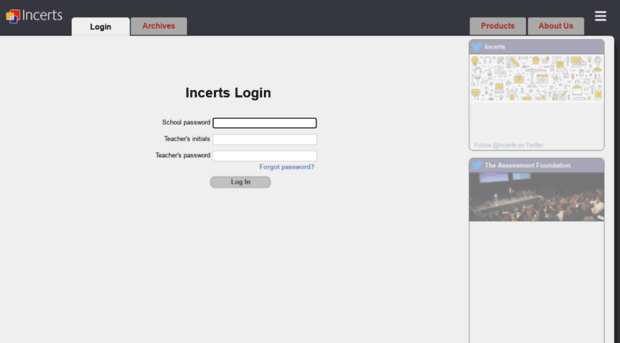 Incerts Login