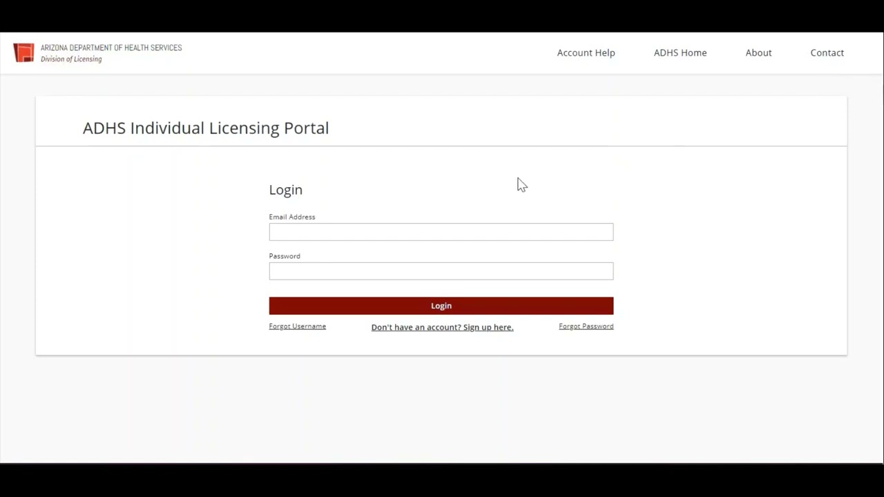 Individual Licensing Portal Login