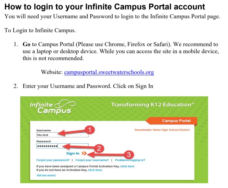 Infinite Campus Sweetwater Login