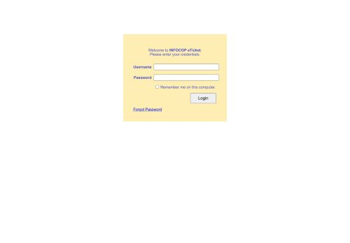 Infocop Login
