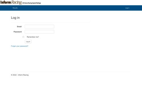 Inform Racing Login