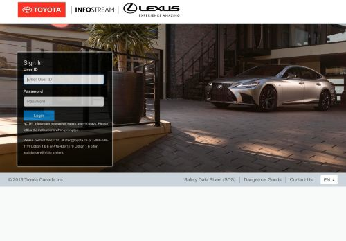 Infostream Login Toyota