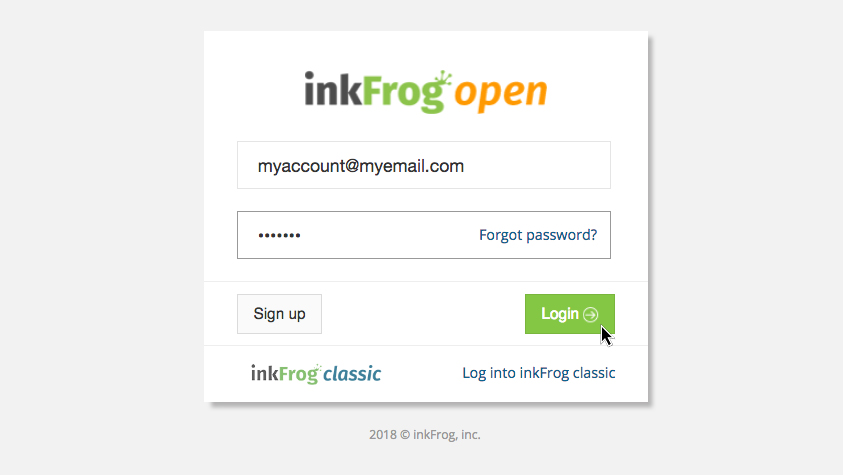 Inkfrog Login