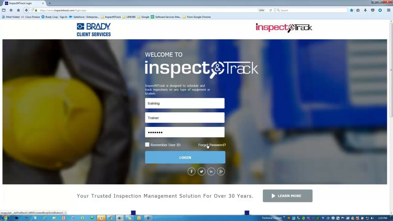 Inspectntrack Login