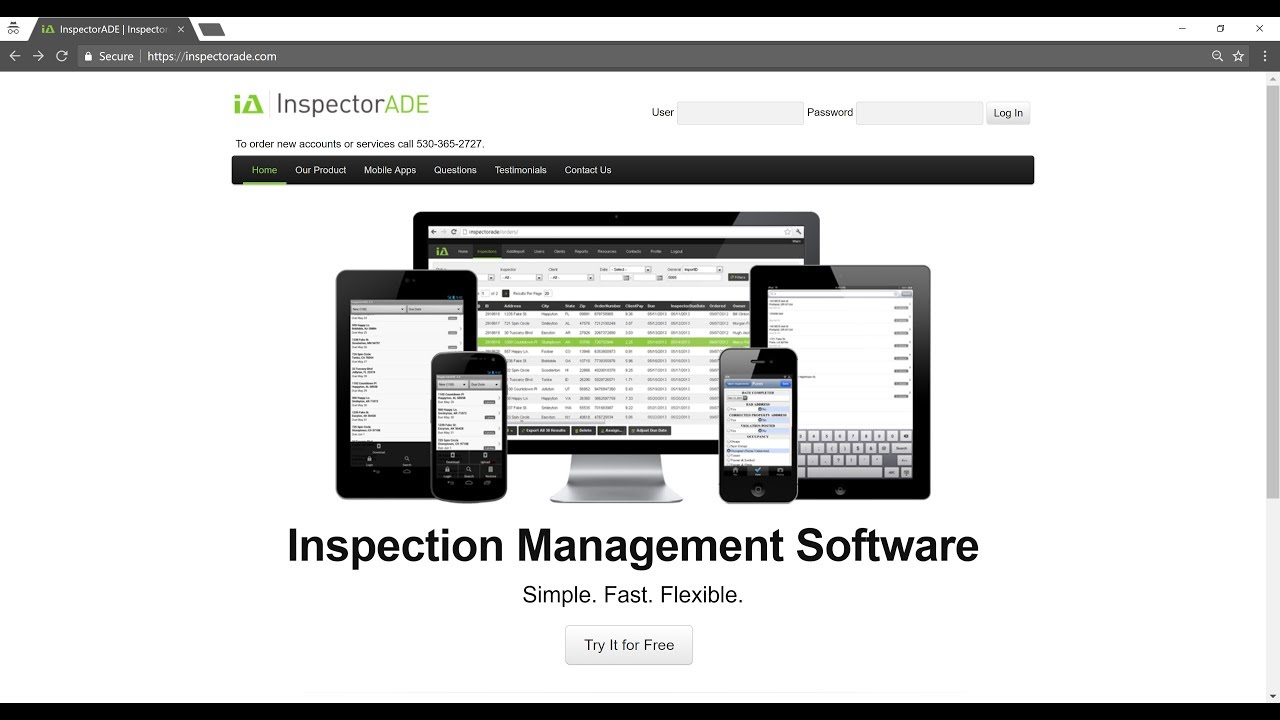 Inspectorade Login