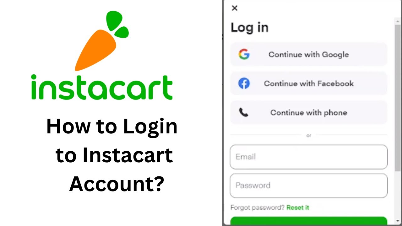 Insta Cart Shopper Login