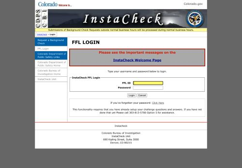 Instacheck Login