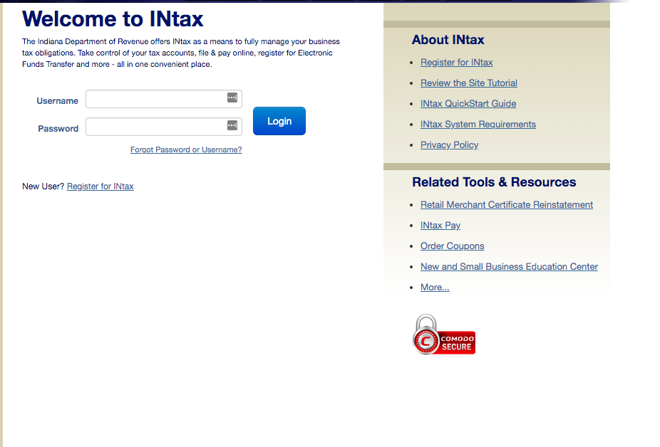 Intax In Gov Login