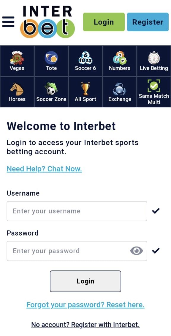 Interbets Login