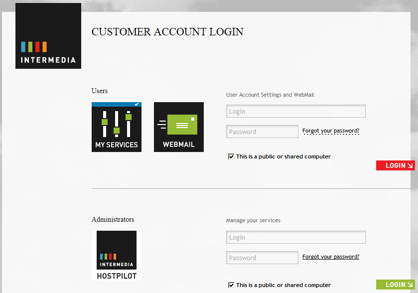 Intermedia Customer Login