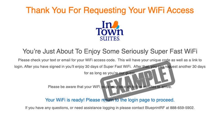 Intown Suites Wifi Login