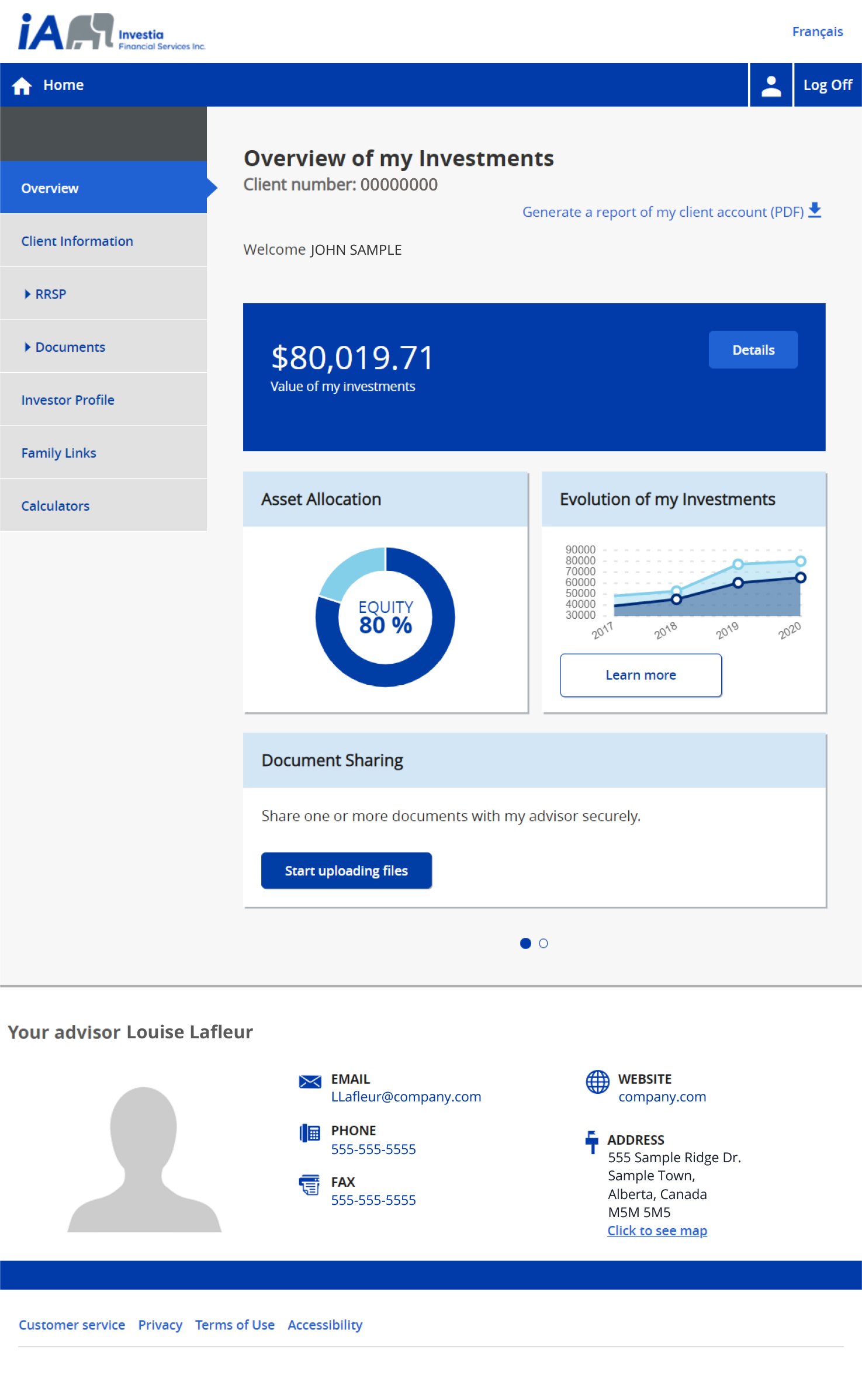 Investia Client Login