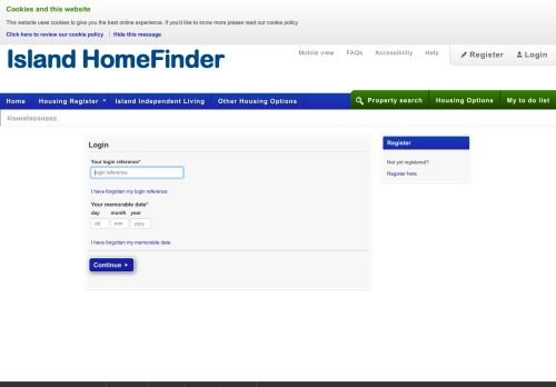 Island Homefinder Login