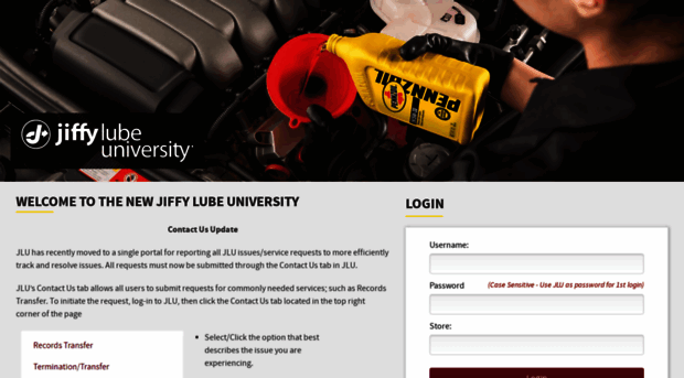 Jiffy Lube University Login