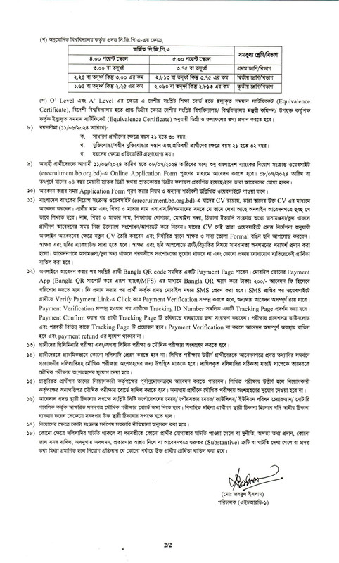 Bangladesh Bank Limited Job Circular 2024